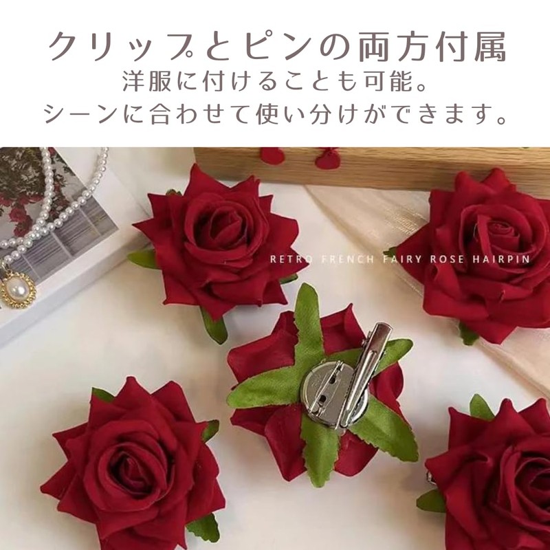 Copeflap Rose Hairpin Rose Hair Clip Rose Hair Accessories Hair