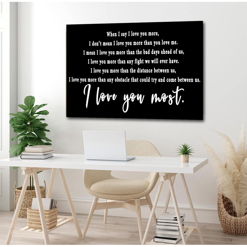 I Love You More Wall Art, When I say I