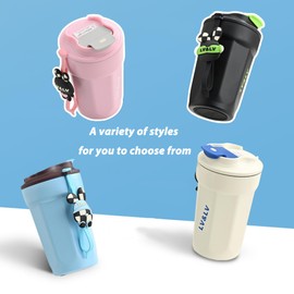 15 oz reusable coffee cup, double-walled vacuum-insulated stainless steel tumbler, portable travel water bottle.