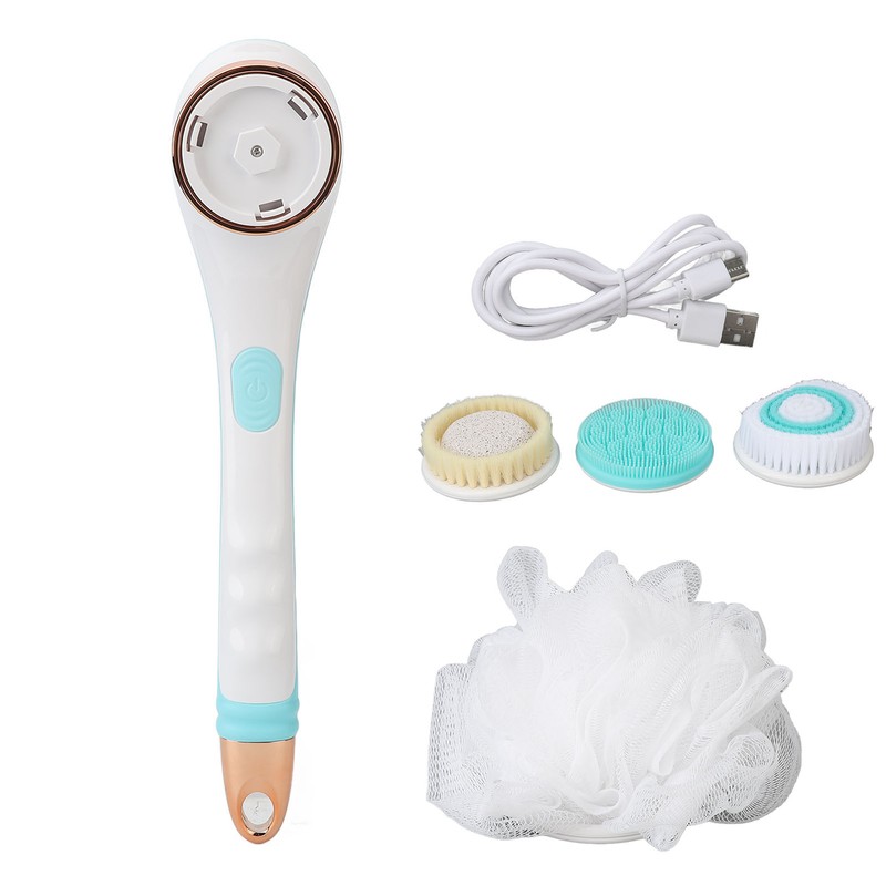 Electric Body Brush Set 360 Degrees Rotating 4 Heads Long
