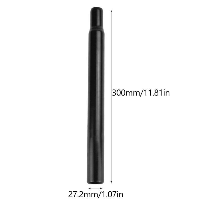 Bike Seat Post, 27.2 mm Bicycle Seatpost Carbon Steel Seat