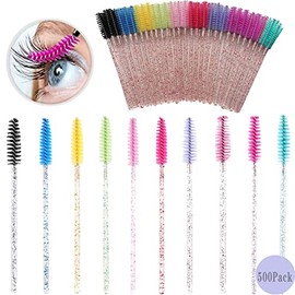 500 PCS Cepillo De Pestañas, Cepillos Desechables, Pinceles Desechables para Máscara de Pestañas, Varitas Aplicadoras de Maquillaje, Brochas de Máscara, para Cejas y Pestañas para Estilizar