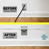 W4W Twin Extension Cord Power Strip - 3 Prong -