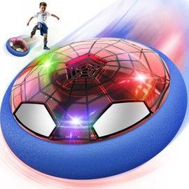 Spider Hover Ball Air Power Football Gifts for Boys Indoor Football with LED Light Floating Air Cushion Ball Football Balls Ice Hockey Games Children Toy from 3 4 5 6 7 8 9 10 Years Boys Girls