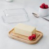 Lacor - 62898 - Butter Container, Bamboo Base, Borosilicate Glass
