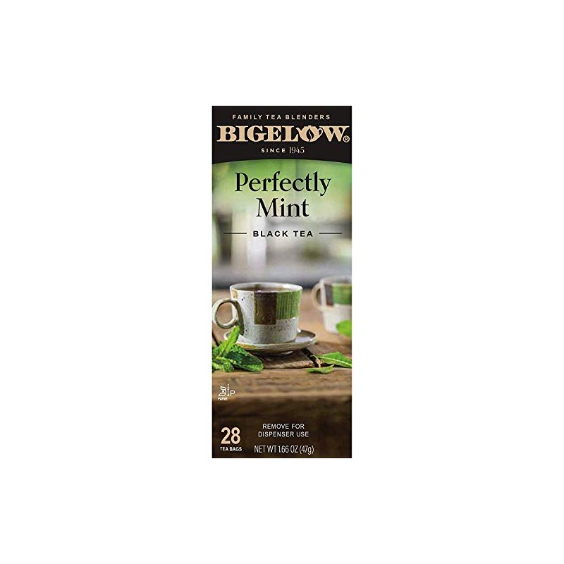 Bigelow Plantation Mint Black Tea Bags 28-Count Box (Pack of