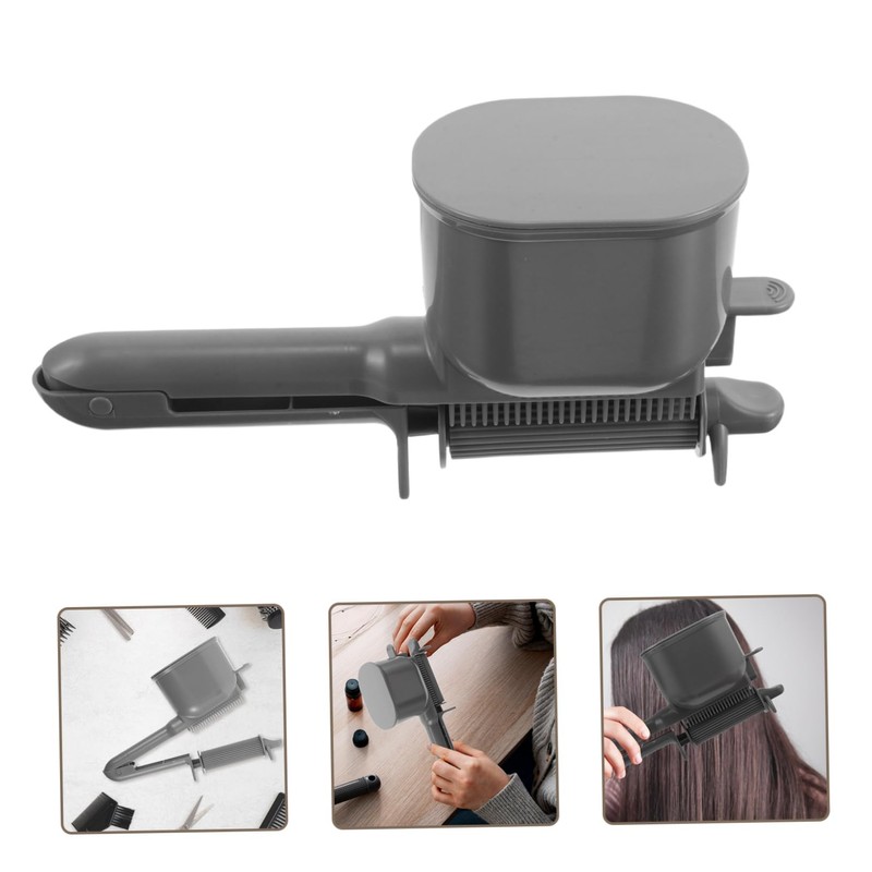 FOMIYES Semi Automatic Hair Dye Comb with Roller Teeth Light