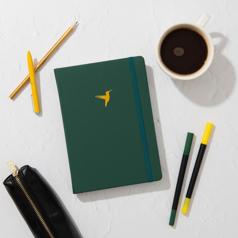 Yop & Tom A5 Lined Journal - Hummingbird Emblem -