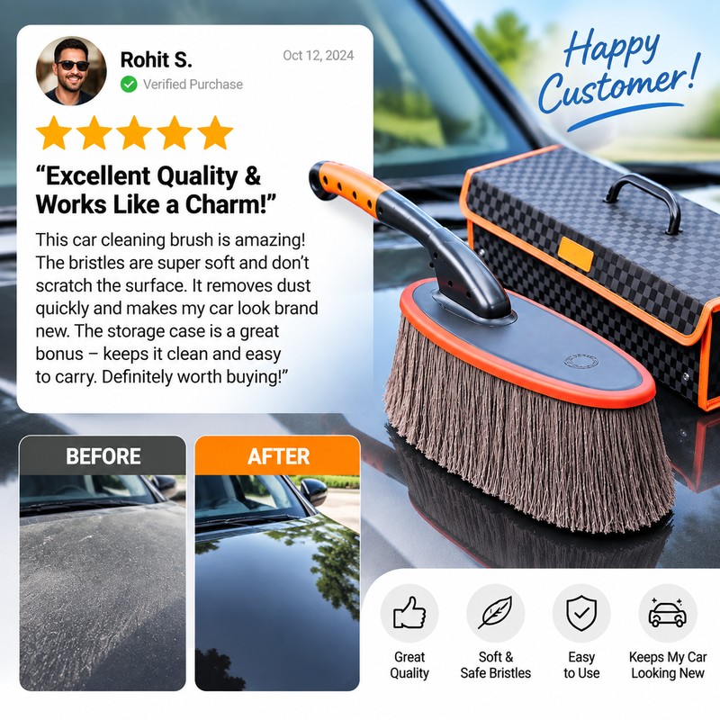 Premium Car Duster Mop Thickened Wax Brush Auto Cleaning Tool