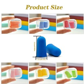 6 Pairs Foam Earplugs, Noise Reducing Earplugs, Sleep Earplugs, Soundproof Earplugs for Work, Study, Loud Places