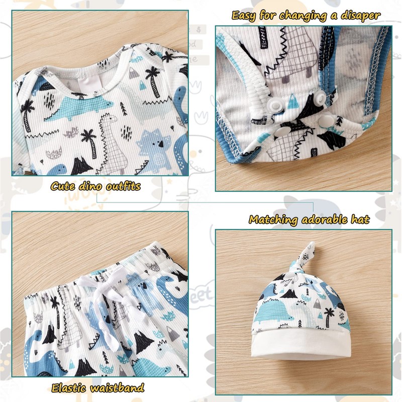 Preemie - Conjunto de 3 piezas de ropa de verano