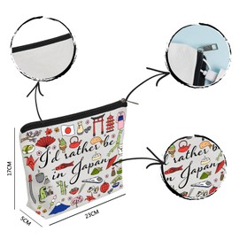 WZJHCL Japan Travel Gift Japan Vacation Gift Japan Trip Travel Pouch Bag Japan Holiday Travel Storage Organizer Bag Japan Souvenir (Japan)