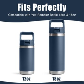 Mokoart Silicone Boot Compatible with YETI Kids Water Bottle 12 oz and Rambler 18 oz Bottle, Anti-Slip Sleeve Bottom Protector Accessories for YETI Rambler 12/18oz (Navy)