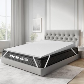 Cinnvoice Mattress Wedge with Cover, 5 Inch Queen Incline Wedge for Acid Reflux GERD, Neck and Back Pain, Snoring, Adjustable Elevator Under Mattress Topper Support for Bedroom