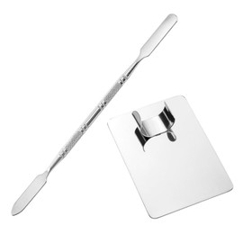 WOONEKY Stainless Steel Makeup Palette Set Mixing Spatula Essential for Diy Foundation Pigments for Traveling Salons