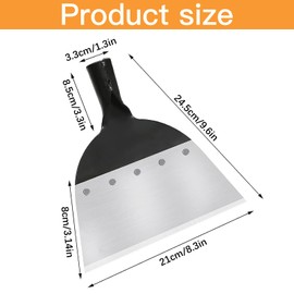 Xrten Outdoor Garten Reinigungsschaufel, Multifunktional Gartenwerkzeug, Gartenschaufel Jäten Schaufel Stahl Flache Schaufel, Unkrautwerkzeug Schaufel für Garten, Haus, Bauernhof (21cm)