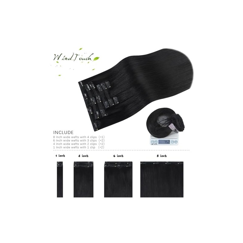 Extensiones de cabello con clip WindTouch Extensiones de cabello humano