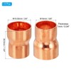 PATIKIL 3/4" to 5/8" ID Copper Reducer, 4pcs 99.9% Pure