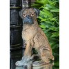 Realistic Pet Pal Adorable Sitting Brindle Boxer Dog Dollhouse Mini