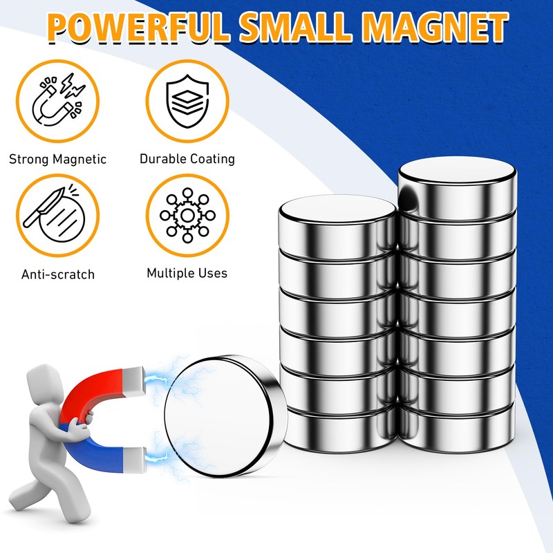 VNDUEEY 50 Pack Magnets, 6x2mm Fridge Magnets for Adults, Whiteboard