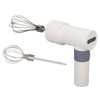 Electric Hand Mixer Warm White Cordless Rechargeable 2000mAh Battery Stainless