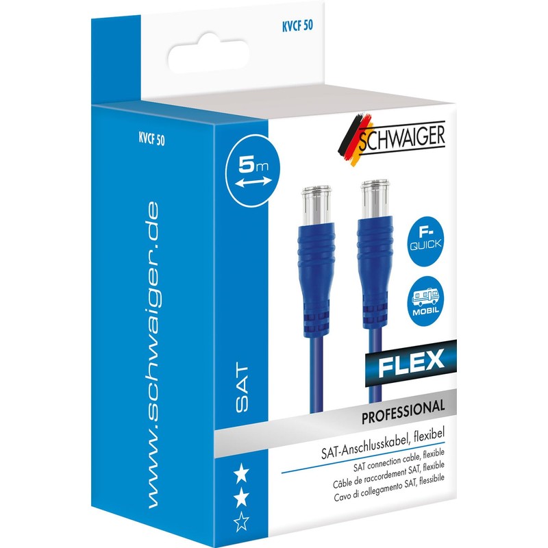 SCHWAIGER KVCF50 538 Flexible Coaxial Cable 5 m SAT Cable