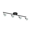 Unicozin LED 4 Light Track Lighting Kit, Black 4 Way