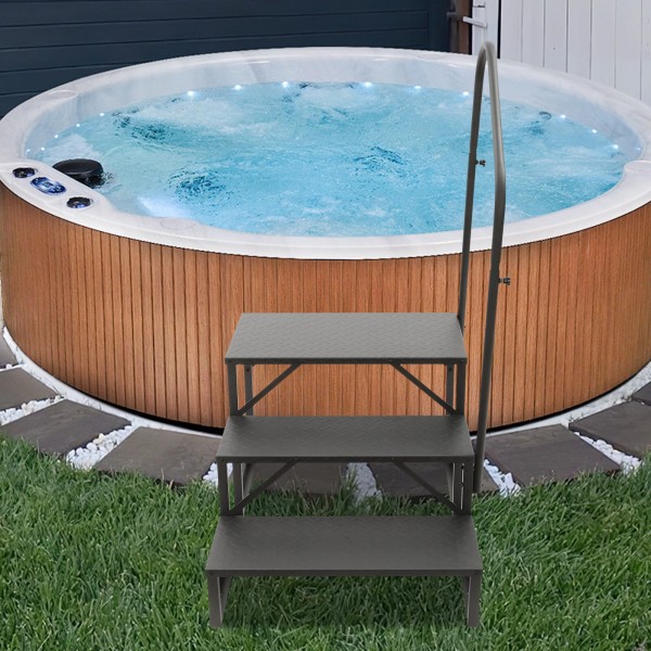 n/a Portable Step Ladder Porch Steps with Handrail Swimming Pool