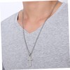 Ipetboom 6pcs Shiny Cross Pendant Necklace Durable Stainless Steel Fashion