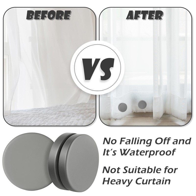 Jetec Round Magnetic Drapery Weights Shower Curtain Weights Strong Tablecloth