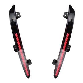 BINQIGOO Smoke Housing Full LED Rear Reflector Fog DRL Kit for Honda Accord 10th 2018-2021 Function as Sequential Turn Signal Lights，Daytime Running Light,Brake Light Kit