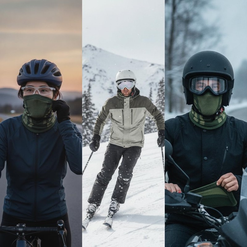 Mascarilla facial térmica Nishiyuenyi para ciclistas y aventureros – alta