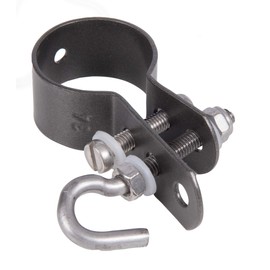 GAH-Alberts 655563 Clamp for Mesh Tension Rods Galvanised Anthracite Metallic Clamp Diameter 38 mm