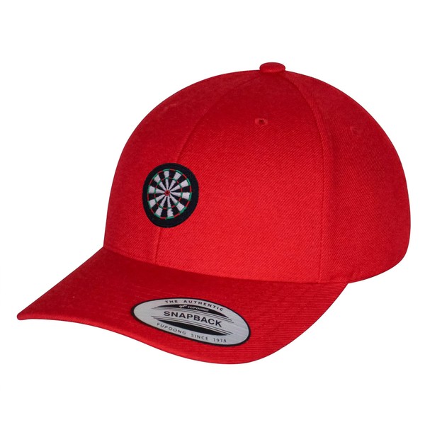 JPAK Dart Board Outdoor Hat Curved Bill Cap Scoring Red