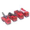 4Pcs 1: 32 Fire Truck Toy Set High Simulation Pull