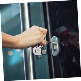 STOBOK Number Label Tags 20pcs Numbered Discs for Key Management Metal Key Tags Home Office Key Organizers