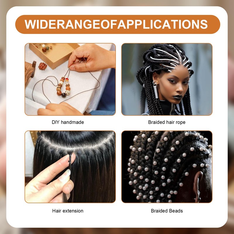 Bead Threader, 9 Pcs Hair Loop Styling Tool Beading Tools