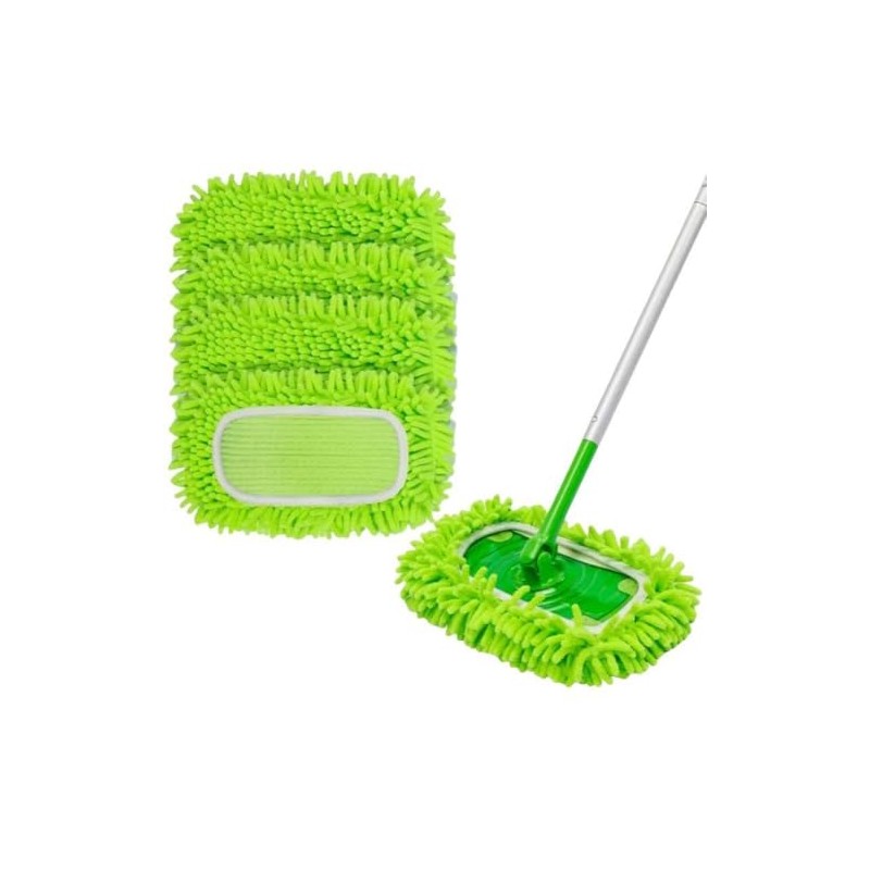 Microfiber Mop Pads Compatible with Swiffer Sweeper 4 Pack Dry