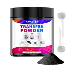 DOTUHAO DTF Powder, Black DTF Transfer Powder, Sublimation Powder with 2 Spoon for Colored Garments, DTF Hot Melt Adhesive Powder for All DTF and DTG Printers (Black,4oz)