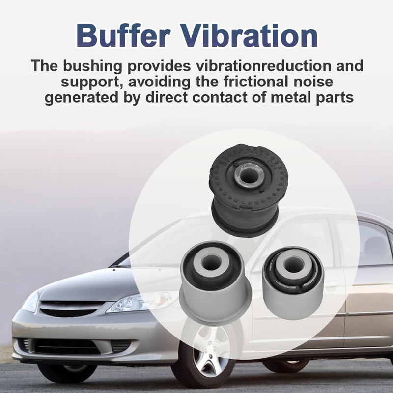 6PCS Rear Lower Control Arm Knuckle Bushing Kit Compatible with