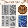 CONCHLERY 4 Sheets Clay Texture Sheets Owl Flowers Plants Books