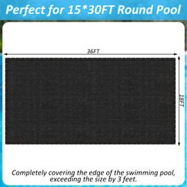 15' x 30' Oval Pool Leaf Net Cover with 100FT String (Colour Random),18 X 36 Ft Oval Winter Mesh Pool Cover Leaf Net for15x30ft Oval Above Ground Pools to Keeps Leaves Out, Cover Size: 18 X 36 FT