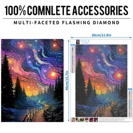 12 Packs 5D Large Diamond Art Kits for Adults Multiple Packs DIY Round Full Drill Diamond Painting Moon with Crystal Gem Art Painting Kits Set Beginners for Home Wall Decor 12 x 16 Inches