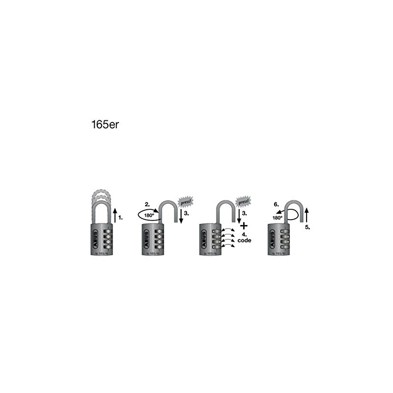 Abus 35020 Combination Padlock 165/40 mm Gold