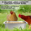 FlidRunest Heavy Duty Metal Chicken Feeder Trough, Durable Duck Water