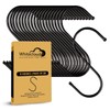 30 Pack Black S Hooks for Hanging Plants, Metal Hooks
