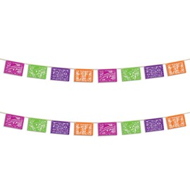 Beistle 2 Piece Colorful Plastic Day Of The Dead Banners, Dia De Los Muertos Decorations
