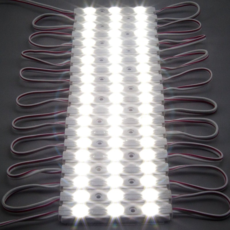 200pcs Daylight White 6500K Injection 0.72W 12 Volt DC LED