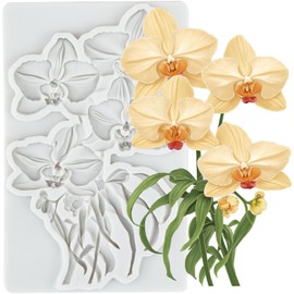 TAOXIBEI Orchid Clay Mold Orchid Flower Silicone Molds Phalaenopsis Mold for DIY Crafts Epoxy Resin Casting Air Dry Polymer Clay Plaster Jewelry Making