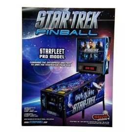 Stern Pinball Star Trek Flyer Original Promo Gameroom Art Game Artwork Starfleet